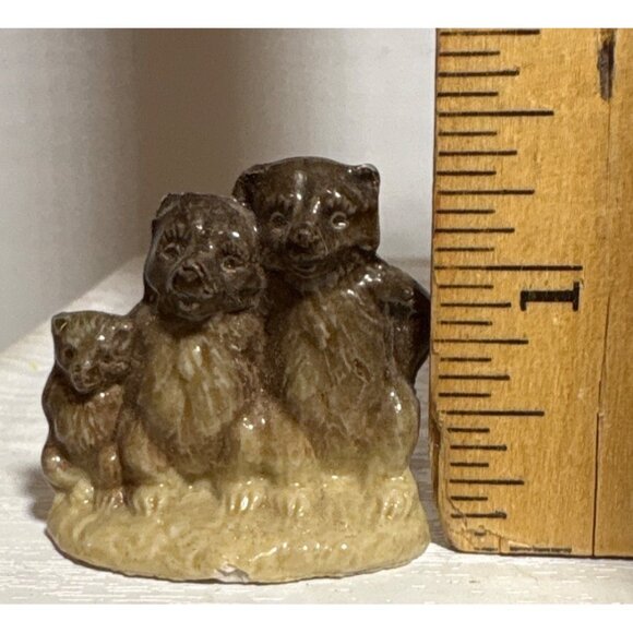 Wade Whimsies Three Bears Family Figurine England Ceramic Red Rose Tea - Picture 5 of 5
